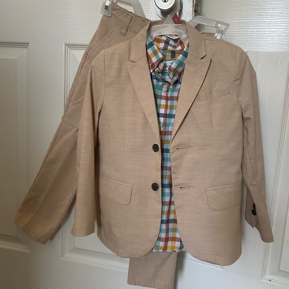 Size 6 Boys Easter Suit - Linen Color
